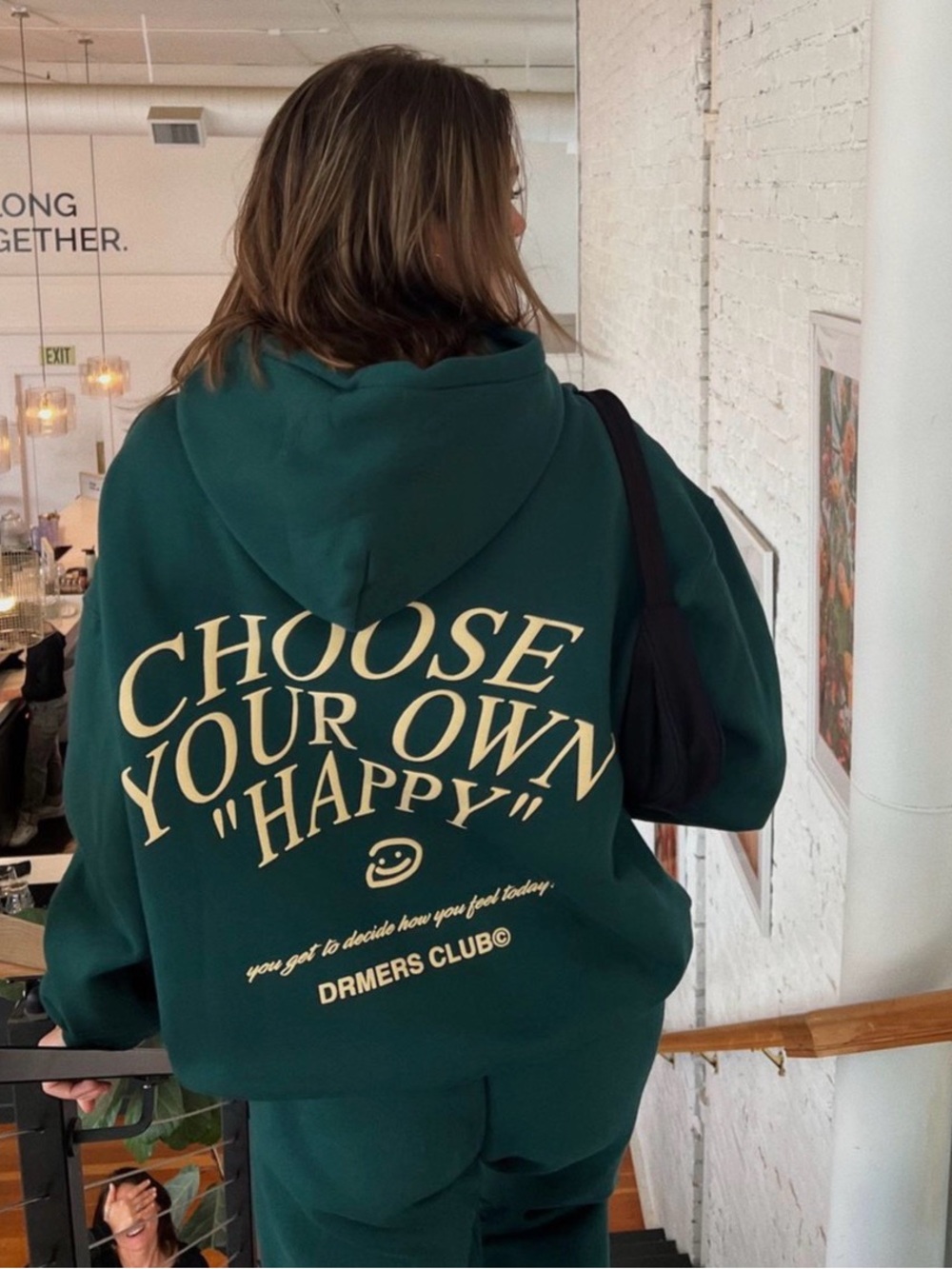 Green 'Choose Your Own Happy' Hooded Jacket